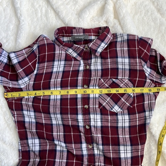 Primark 100% Cotton Long Sleeve Flannel Shirt Size 8 - Picture 10 of 11